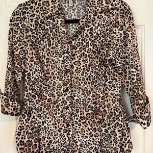 Harve Benard Leopard Print Jacket Top